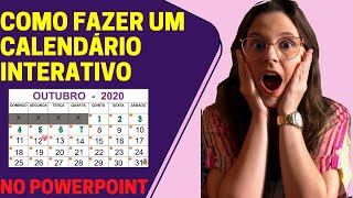 Como Criar um Calendário Interativo no PowerPoint LIVE [upl. by Ahsirk616]