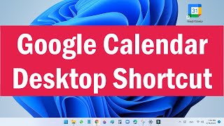 How To Create Google Calendar Desktop Shortcut  Google Calendar App For PC  Google Calendar [upl. by Thornie]