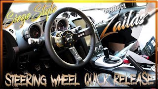 350Z NRG Quick Release and Sparco Steering Wheel Install W Horn amp Cruise Control [upl. by Ivanah]