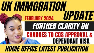 LATEST UKVI UPDATE FURTHER CLARITY ON COS ALLOCATION CHANGES TO CARE WORKER DEPENDANT VISA 2024 [upl. by Good]