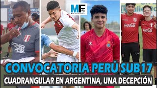 PERÚ SUB17 CONVOCA A SUS FUTBOLISTAS ¿NUEVA DECEPCIÓN O NUEVA ALEGRIA [upl. by Emilee814]