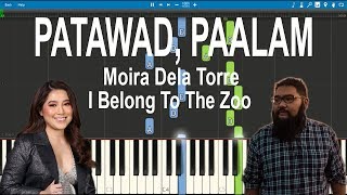 Patawad Paalam  Moira Dela Torre x I Belong To The Zoo  Piano Tutorial  Free Sheet Music [upl. by Wilkison951]