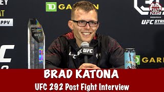 Brad Katona speaks on Joe Rogan comparisons to GriffinBonnar Conor McGregor support  UFC 292 [upl. by Atoiyanap]