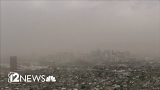 Dust storm rides into downtown Phoenix [upl. by Annoyt]