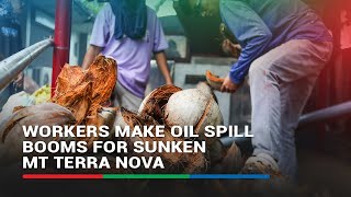 Bataan residents make oil spill boom from coco fiber  ABSCBN News [upl. by Goldwin]