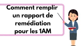 Super exemple dun rapport descriptif 1AM [upl. by Auqinal]