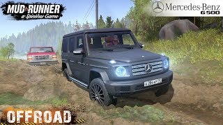 Spintires MudRunner  MERCEDESBENZ GCLASS 2019 Offroad Driving in Difficult Conditions [upl. by Aisan]