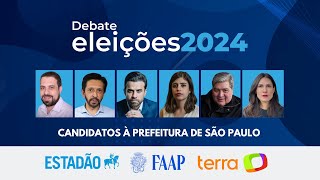 VEJA O DEBATE COMPLETO À PREFEITURA DE SÃO PAULO  ELEIÇÕES 2024  ASSISTA À INTEGRA [upl. by Ysle]