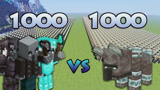 1000 Vindicator Vs 1000 Ravager  Minecraft [upl. by Lemrej167]