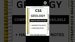 CSS geology test preparation CSS geology past papers [upl. by Nagam]