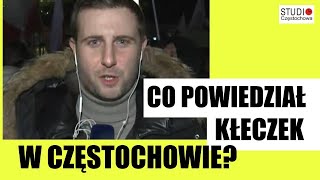 Miłosz Kłeczek TVP na manifestacji w obronie mediów publicznych w Częstochowie [upl. by Hieronymus]