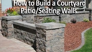 How to Build a Patio Enclosure with Seating Walls [upl. by Derdlim951]