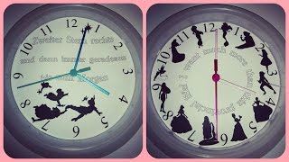 DIY Disney Wanduhr  IKEA Uhr pimpen [upl. by Eijneb]