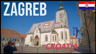 ZAGREB  CROATIA  Walking Tour [upl. by Hseyaj]