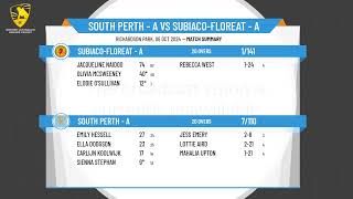 South Perth  A v SubiacoFloreat  A [upl. by Jenesia]