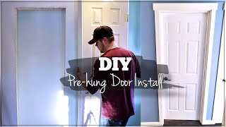 How to install a Prehung Interior Door for beginners [upl. by Floyd]