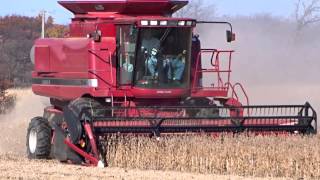 Soybean Harvesting  1997 CASE IH 2144 Axial Flow Combine  Washtenaw  Harvest 2014 harvestchaser [upl. by Zilevi]