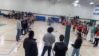 AAA JV Provincal Volleyball Championships Niverville vs Garden Valley [upl. by Ynes349]