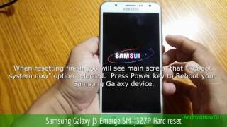 Samsung Galaxy J3 Emerge SMJ327P Hard reset [upl. by Draner416]