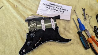 Kurt Cobain Vandalism Strat Pickguard shorts kurtcobain nirvana [upl. by Ahon]