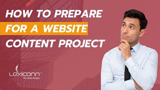 How to Plan a Successful Website Content Project  SEO Content  LexiConn Content website content [upl. by Anwadal437]