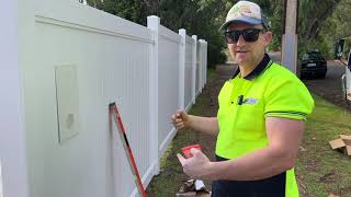 How To Install Full Privacy PVC Fencing  Outback Fencing [upl. by Mcnally]