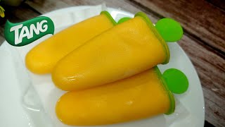 Tang popsicles Tang mango ice candy recipe Tang powder ice cream  How to make Tang ice cream [upl. by Nylirej]