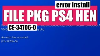 Penyebab error code CE347060 saat install file pkg [upl. by Eignat]