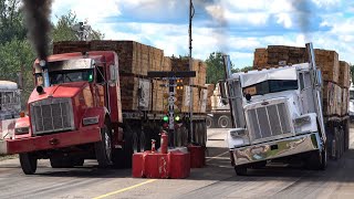 Insane Loaded UP HILL Semi Drag Racing 2024 Over The Top Diesel Showdown Onaway Speedway [upl. by Venetis]