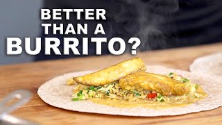 Burrito Style Satay Chicken Wrap with Fried Vegetable Rice  Its Forkin Delicious [upl. by Kurth]