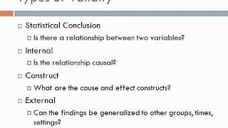 Reliability amp Validity Part 2 [upl. by Belia]