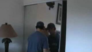 Removing bipass sliding glass closet doors [upl. by Sulecram]