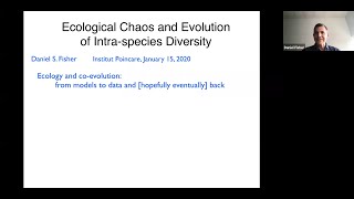 Ecological chaos and evolution of intraspecies diversity [upl. by Aidul]