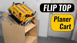 Flip Top Planer Stand for Dewalt DW735  With Storage [upl. by Monaco]