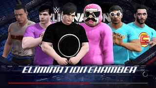 WWE 2K17 Danisnotonfire vs Pink Sheep vs RiceGum vs AmazingPhil vs Popularmmos vs CaptainSparklez [upl. by Bailar]