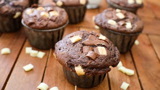 Schoko Muffins Rezept  saftig amp fluffig  Einfach ein Genuss [upl. by Eduam]