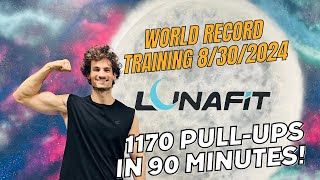 World Record Training 8302024 1170 PullUps in 90 Minutes [upl. by Enisamoht]