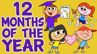 Months of the Year Song  12 Months of the Year  Kids Songs by The Learning Station [upl. by Eecyal813]