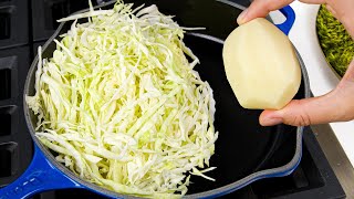 Better than meat Do you have cabbage and potatoes at home Easy and delicious dinner [upl. by Ayekan]