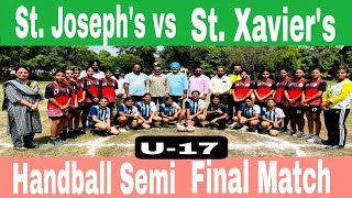 StXavier’s vs StJoseph’s School Bathinda Semi Final U17Girls Handball Match [upl. by Guyer]