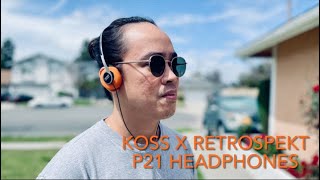 Koss x Retrospekt P21 Headphones First Impressions [upl. by Bierman]