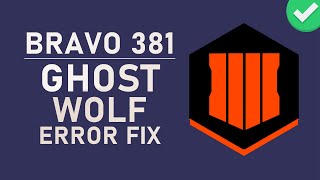 Black Ops 4  Bravo 381 Ghost Wolf Error Fix [upl. by Ecinnej]