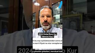 2024 DolarEuro Kur Tahmini Kaç İslam Memiş Yanıtlıyor a1capital borsa dolar euro kur 2024 [upl. by Amarillas556]