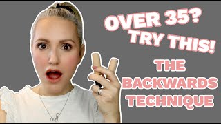 BACKWARDS TECHNIQUE  FLAWLESS SKIN  NO MORE CAKEY FOUNDATION  NATURAL MAKEUP  OVER 35 [upl. by Enaid902]