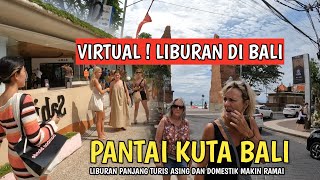 RAMAI  SITUASI PANTAI KUTA BALI  WALKING TOUR BALI [upl. by Ellehcsar]