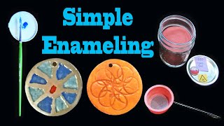 How I Enameled Copper Pendants Without A Kiln [upl. by Raffin757]