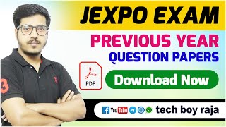 JEXPO Previous Year Question Paper  Download Now  Tech Boy Raja [upl. by Egnalos869]