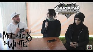 Motionless In White Interview Chris Motionless amp Ricky Horror Carolina Rebellion 2017 SoundlinkTV [upl. by Hephzibah]