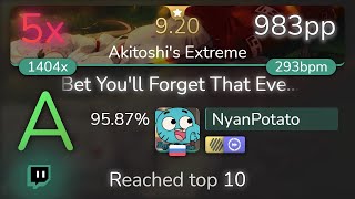 Live NyanPotato  Foreground Eclipse  I Bet Youll Forget Akitoshis HDDT 9587 983pp 5❌ [upl. by Jakie400]