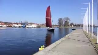 Impressive sailboat docking [upl. by Eitirahc683]